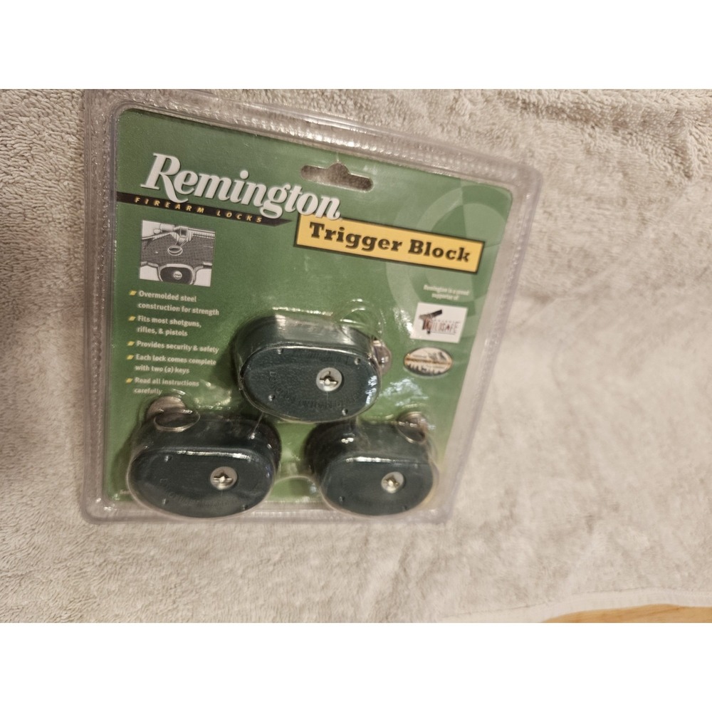 Remington Trigger Block Lock, 3 Pack Firearm Locks New / Sealed